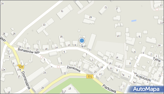 Chocianów, Bohaterów Wojska Polskiego, 6, mapa Chocianów