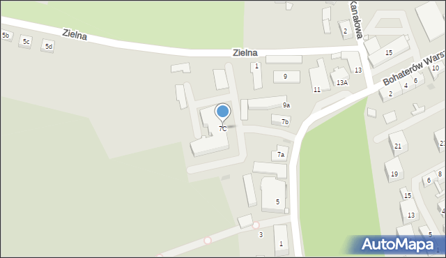 Choszczno, Bohaterów Warszawy, 7C, mapa Choszczno