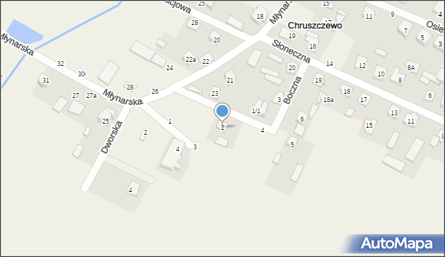 Chruszczewo, Boczna, 2, mapa Chruszczewo