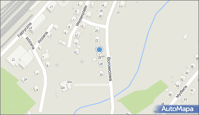 Chrzanów, Borowcowa, 26, mapa Chrzanów