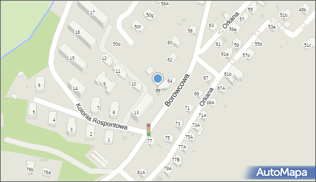 Chrzanów, Borowcowa, 66, mapa Chrzanów