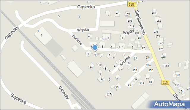 Ciechanów, Boczna, 9, mapa Ciechanów