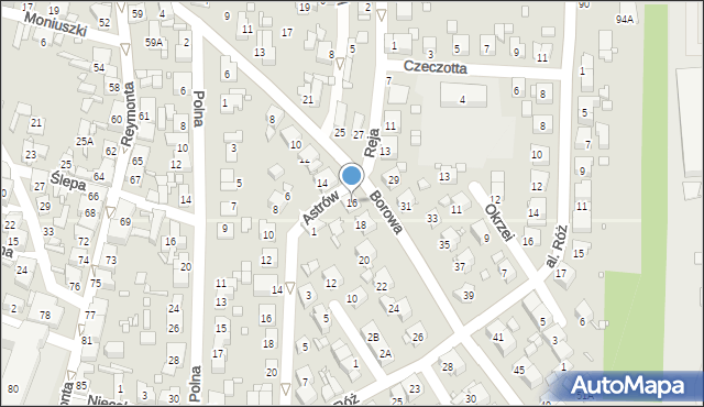 Czeladź, Borowa, 16, mapa Czeladź