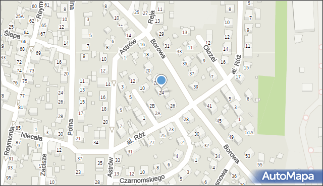 Czeladź, Borowa, 24, mapa Czeladź