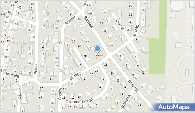 Czeladź, Borowa, 26, mapa Czeladź