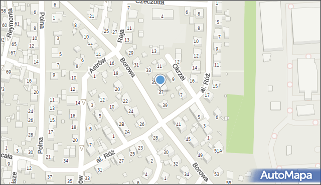 Czeladź, Borowa, 37, mapa Czeladź