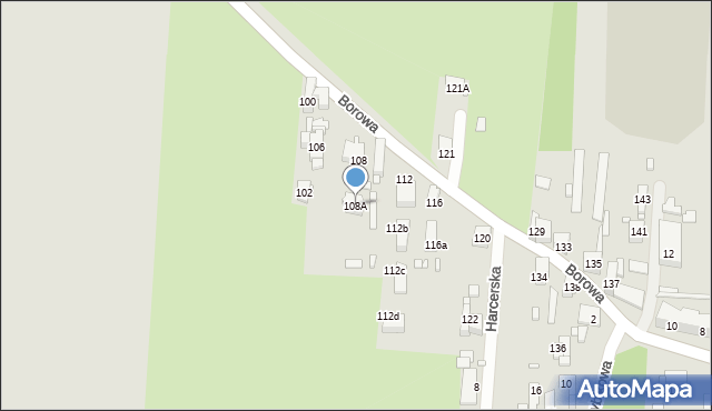 Czeladź, Borowa, 108A, mapa Czeladź