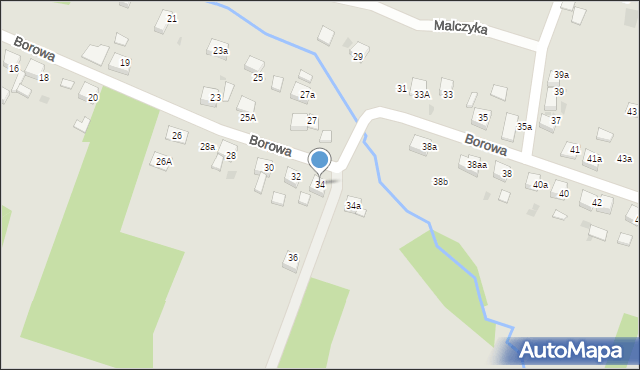 Czerwionka-Leszczyny, Borowa, 34, mapa Czerwionka-Leszczyny