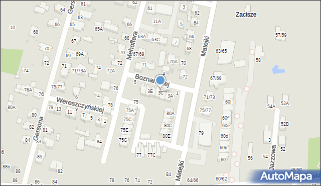 Częstochowa, Boznańskiej Olgi, 3C, mapa Częstochowy