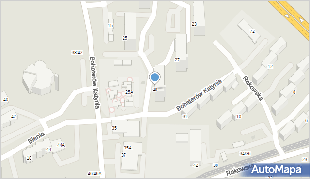 Częstochowa, Bohaterów Katynia, 29, mapa Częstochowy