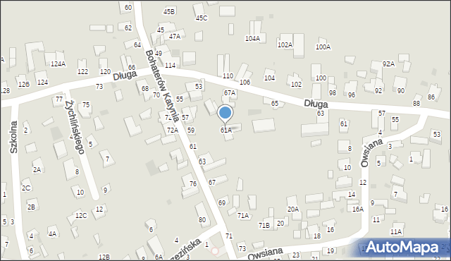 Częstochowa, Bohaterów Katynia, 61A, mapa Częstochowy