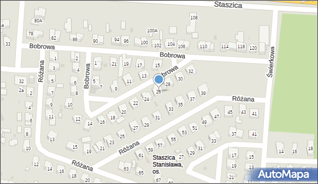 Dąbrowa Górnicza, Bobrowa, 26, mapa Dąbrowa Górnicza