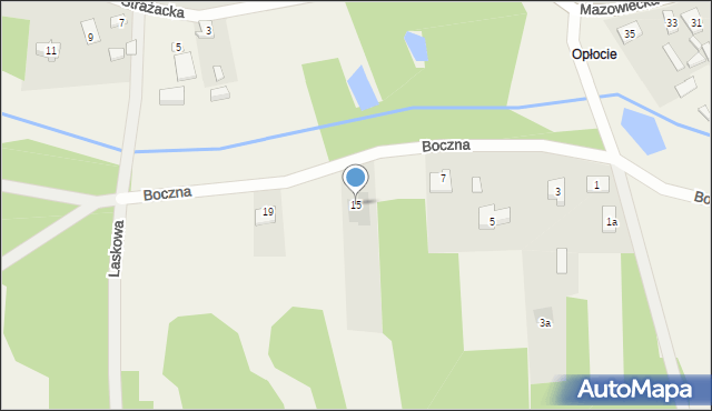 Dąbrówka, Boczna, 15, mapa Dąbrówka