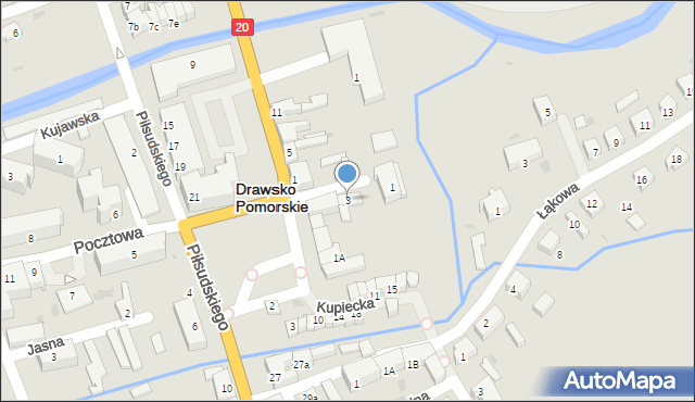 Drawsko Pomorskie, Boczna, 3, mapa Drawsko Pomorskie