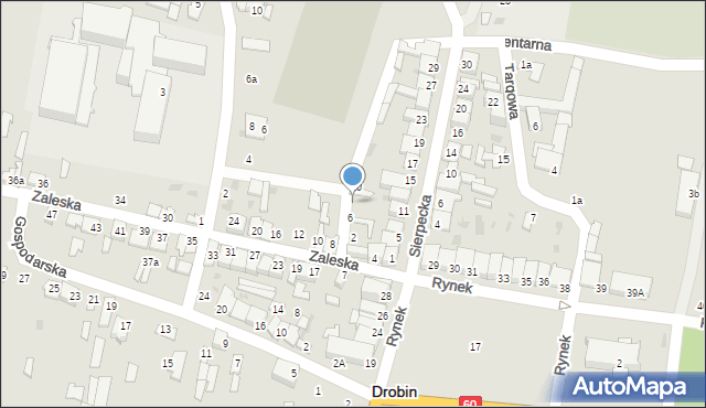 Drobin, Bożnicza, 8, mapa Drobin