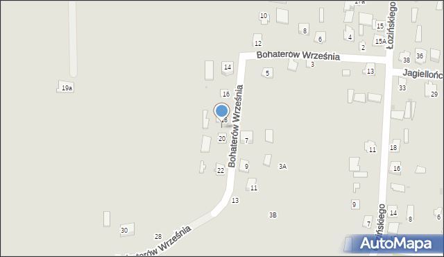 Drohiczyn, Bohaterów Września, 18A, mapa Drohiczyn