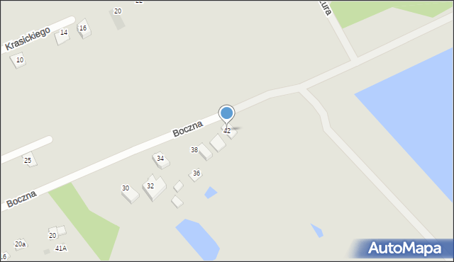 Garwolin, Boczna, 42, mapa Garwolin