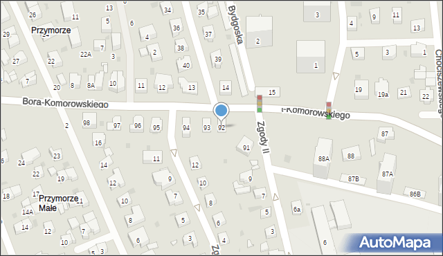 Gdańsk, Bora-Komorowskiego Tadeusza, gen., 92, mapa Gdańska