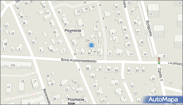 Gdańsk, Bora-Komorowskiego Tadeusza, gen., 9, mapa Gdańska