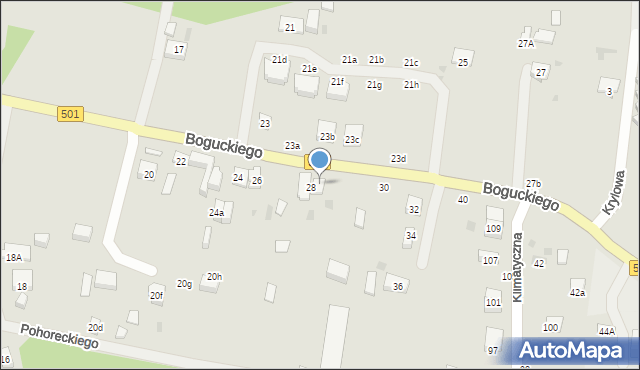 Gdańsk, Boguckiego Mieczysława, 28b, mapa Gdańska