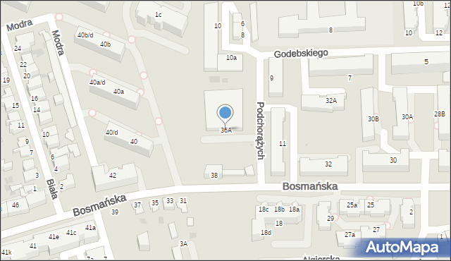 Gdynia, Bosmańska, 36A, mapa Gdyni