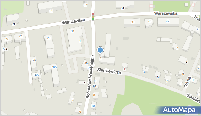 Giżycko, Bohaterów Westerplatte, 4, mapa Giżycko