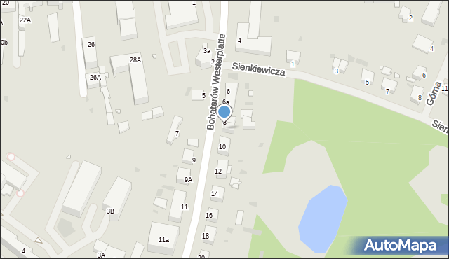 Giżycko, Bohaterów Westerplatte, 8A, mapa Giżycko