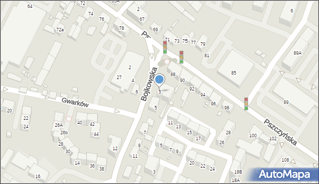 Gliwice, Bojkowska, 3, mapa Gliwic