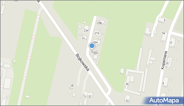 Gliwice, Bojkowska, 31b, mapa Gliwic