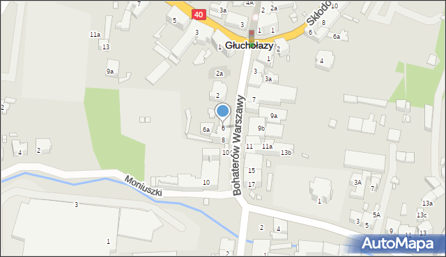 Głuchołazy, Bohaterów Warszawy, 6, mapa Głuchołazy