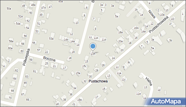 Gniezno, Boczna, 13A, mapa Gniezna