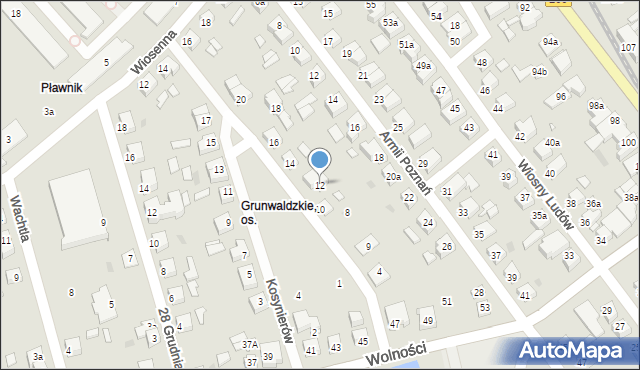 Gniezno, Bohaterów Westerplatte, 12, mapa Gniezna