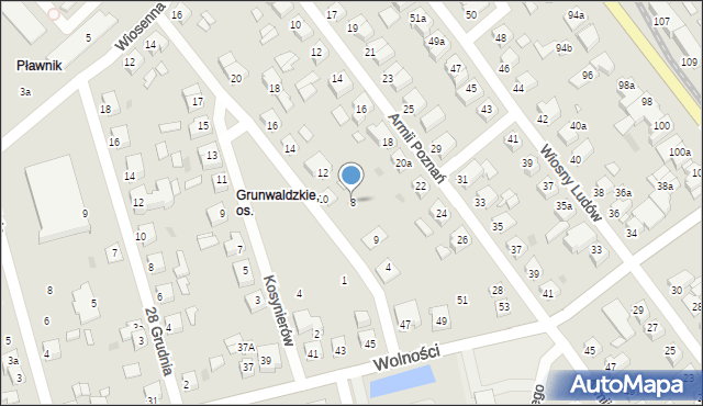 Gniezno, Bohaterów Westerplatte, 8, mapa Gniezna