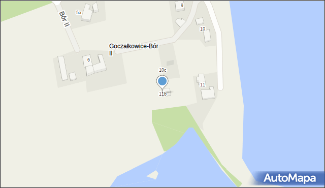 Goczałkowice-Zdrój, Bór II, 11b, mapa Goczałkowice-Zdrój