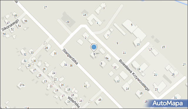Goleniów, Bolesława Krzywoustego, 6, mapa Goleniów