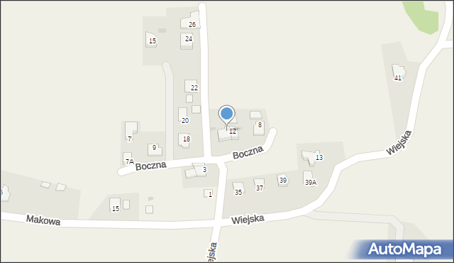 Goleszów, Boczna, 14, mapa Goleszów