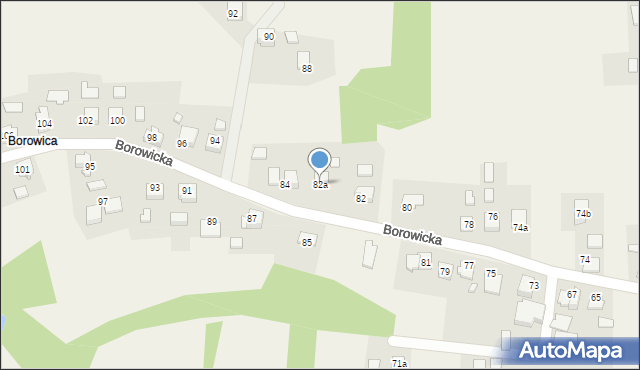 Gołkowice, Borowicka, 82a, mapa Gołkowice