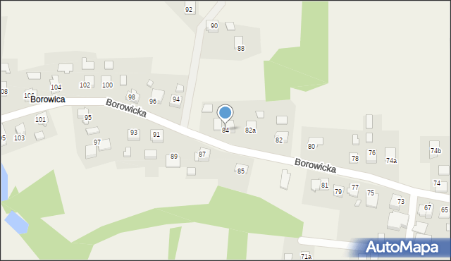 Gołkowice, Borowicka, 84, mapa Gołkowice