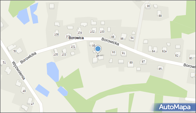 Gołkowice, Borowicka, 97, mapa Gołkowice