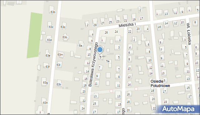 Gorzkowice, Bolesława Krzywoustego, 5, mapa Gorzkowice