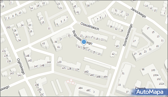 Gorzów Wielkopolski, Bogusławskiego Wojciecha, 29, mapa Gorzów Wielkopolski