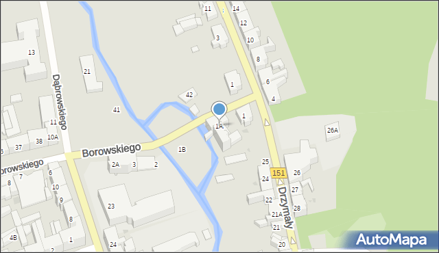 Gorzów Wielkopolski, Borowskiego Edwarda, 1A, mapa Gorzów Wielkopolski