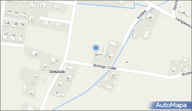 Goszcza, Bożego Ciała, 16, mapa Goszcza