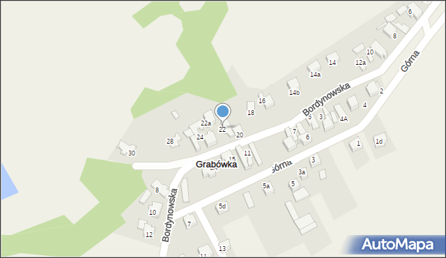 Grabówka, Bordynowska, 22, mapa Grabówka