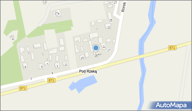 Grębów, Borek, 19, mapa Grębów