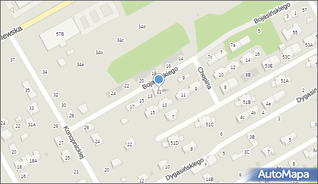 Grodzisk Mazowiecki, Bojasińskiego M., dr., 11, mapa Grodzisk Mazowiecki