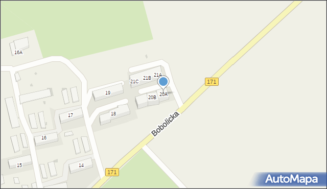 Grzmiąca, Bobolicka, 20A, mapa Grzmiąca