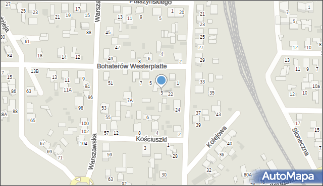 Hajnówka, Bohaterów Westerplatte, 3, mapa Hajnówka