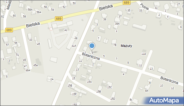 Hajnówka, Botaniczna, 3, mapa Hajnówka