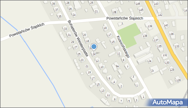 Hanulin, Bohaterów Westerplatte, 14, mapa Hanulin